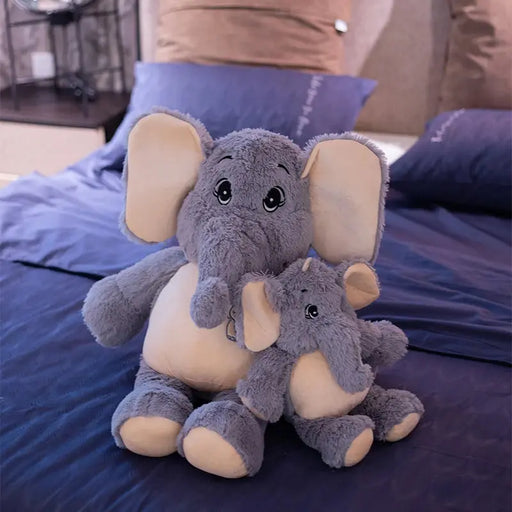 Giant plush Elephant Toys Grey Stuffed Big flappy Ears Long Plush elephant Animal toys for Children Christmas Gift for Children - Baby World