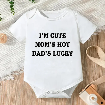Newborn Jumpsuit Boys/Girls Letter Print Short Sleeves Romper - Baby World