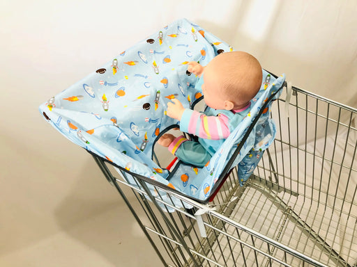 2in1 Trolley Cover/Highchair Cover for Baby Infant&Toddler/Kids cushion Mat for supermarket shopping cart/Grocery cart cover Baby World