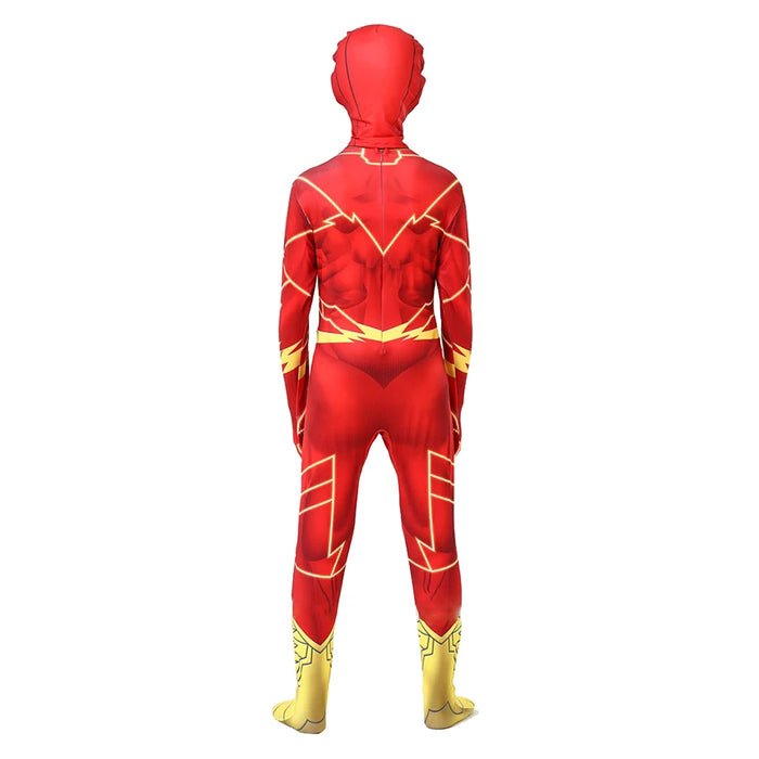 Superhero Flash Cosplay Anime Halloween Costumes for Kids Zentai Masquerade Jumpsuits Alien Party Festival Dress Movie Suit Boy