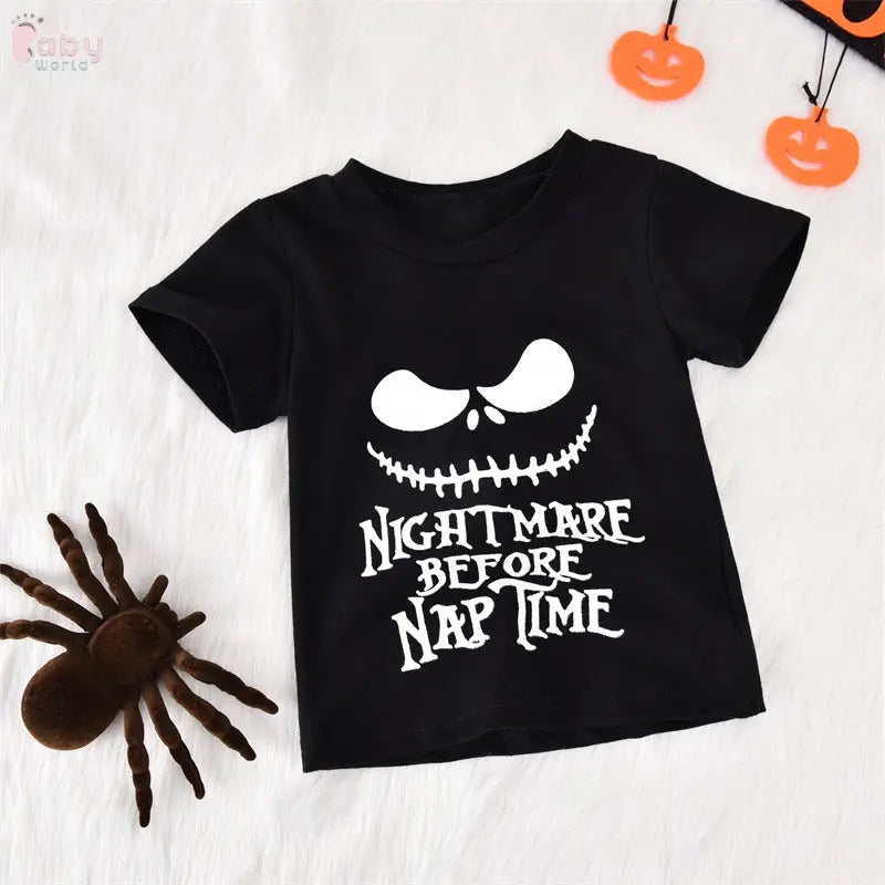 Black Short Sleeve T-Shirt & Trousers Halloween Outfit - Baby World