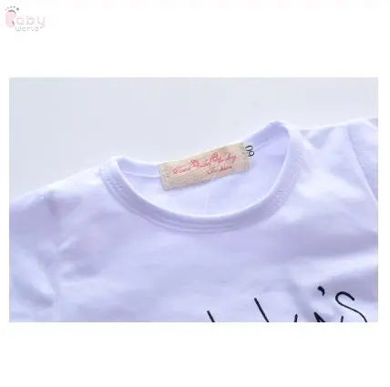 Infant Baby Girls Clothes Daddy's Little Girl T-shirt Cartoon Pants Headband Toddler Outfits Clothing Set Baby World