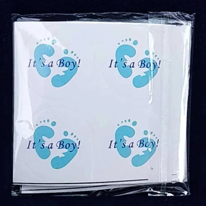 100pcs It's a boy/It's a girl Round Sticker Labels Gender Reveal Stickers Newborn Baby Shower Party Favor Candy Box Gift Baby World