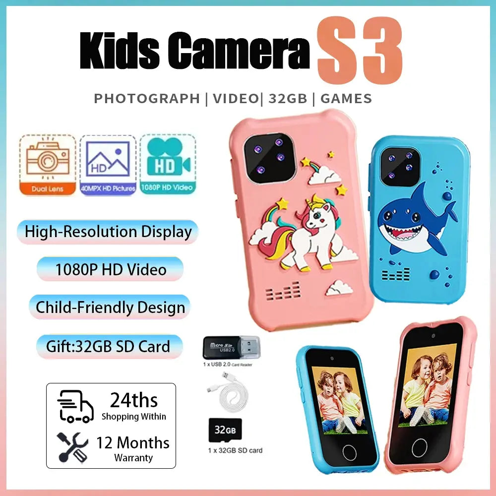Kids Smart Phone Toys Dual Camera Touch Screen - Baby World