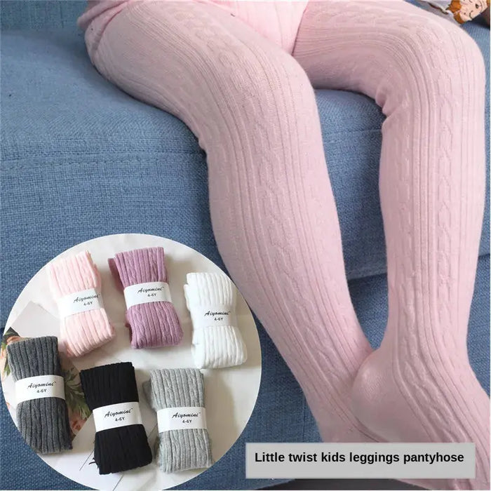 Knitted Baby Pantyhose For Girls Ribbed Stockings - Baby World