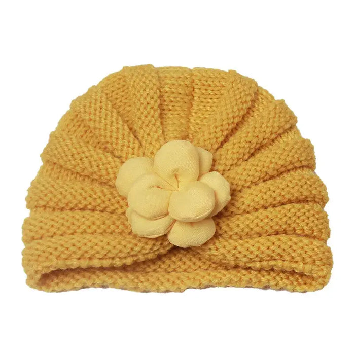 Knitted Winter Baby Hat for Girls Candy Color Bonnet Enfant Baby Beanie Turban Hats Newborn Baby Cap for Girls Accessories - Baby World
