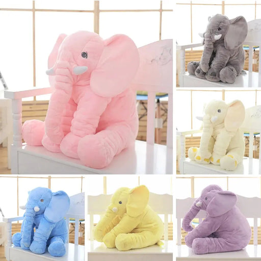 Large Kids Plush Elephant Toy Kids Sleeping Back Cushion Elephant Doll PP Cotton Lining Baby Doll Stuffed Animals Baby World