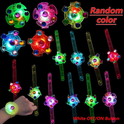 Luminous Rotating Gyro Bracelet Children Toy Light Kid Birthday Gift Guest Giveaways Christmas Halloween Gifts Carnival Toy - Baby World