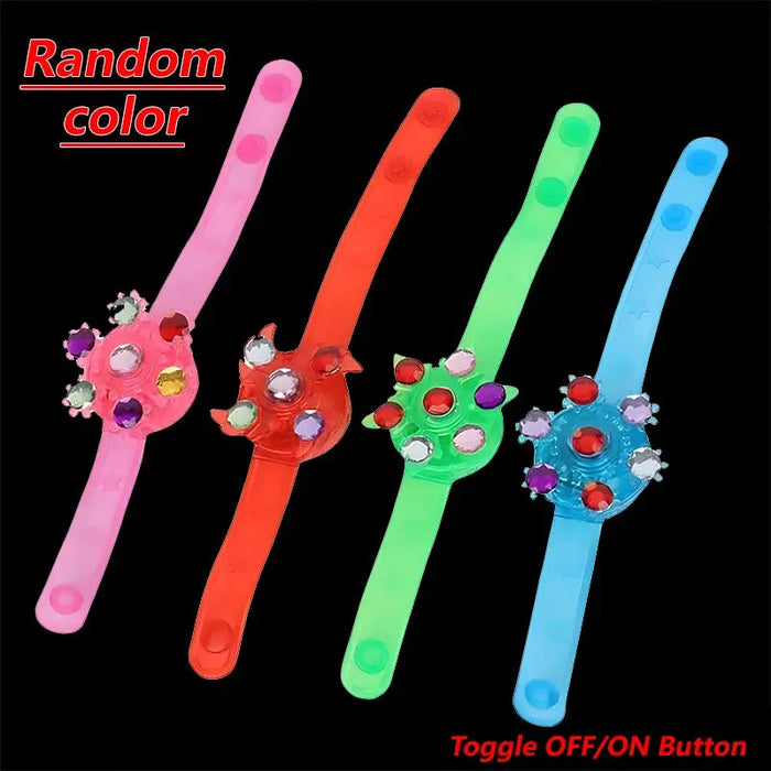 Luminous Rotating Gyro Bracelet Children Toy Light Kid Birthday Gift Guest Giveaways Christmas Halloween Gifts Carnival Toy - Baby World