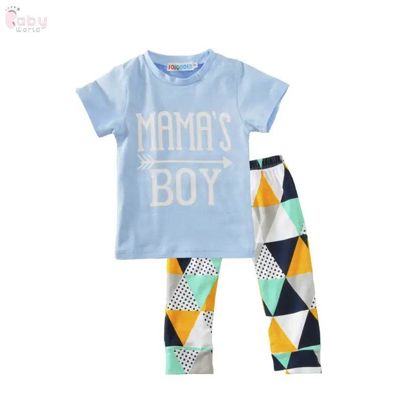 Mama's Boy Short-Sleeved Two-Piece Suit Baby World
