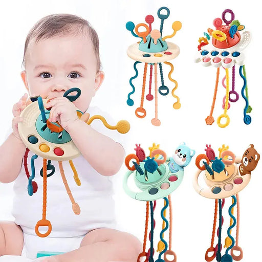 Montessori Pull String Sensory Toys Baby 6 12 Months Silicone Activity Toys Development Educational Toys For Baby 1 to 3 Years Baby World
