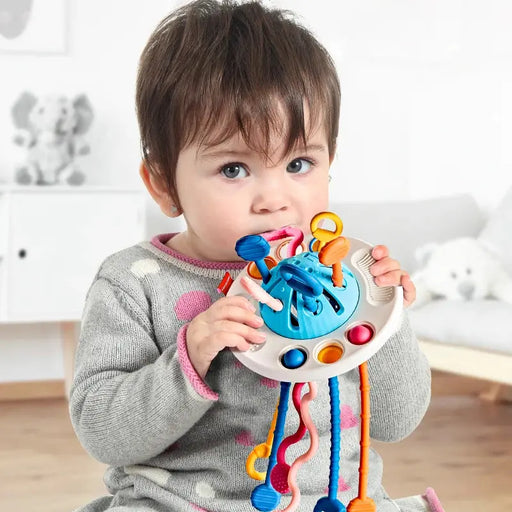 Montessori Pull String Sensory Toys Baby 6 12 Months Silicone Activity Toys Development Educational Toys For Baby 1 to 3 Years Baby World