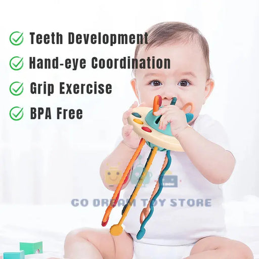 Montessori Sensory Development Baby Toys Pull String Finger Grasp Training Early Learning Education Toys Teething BPA Free 1-3Y Baby World