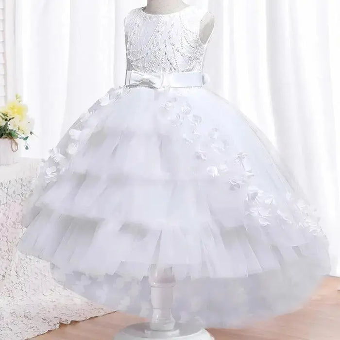New High quality baby lace princess dress for girl elegant birthday party trailing dress Baby girl's christmas clothes 3-12yrs - Baby World