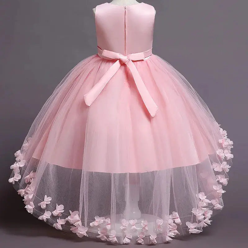 New High quality baby lace princess dress for girl elegant birthday party trailing dress Baby girl's christmas clothes 3-12yrs - Baby World
