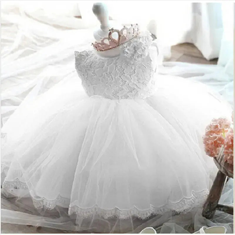 Newborn Baby Girl Christening Gown Kids Party Dress For Girl Wedding Puffy 1 Year Birthday Outfits Baptism Clothes Little Girl Baby World