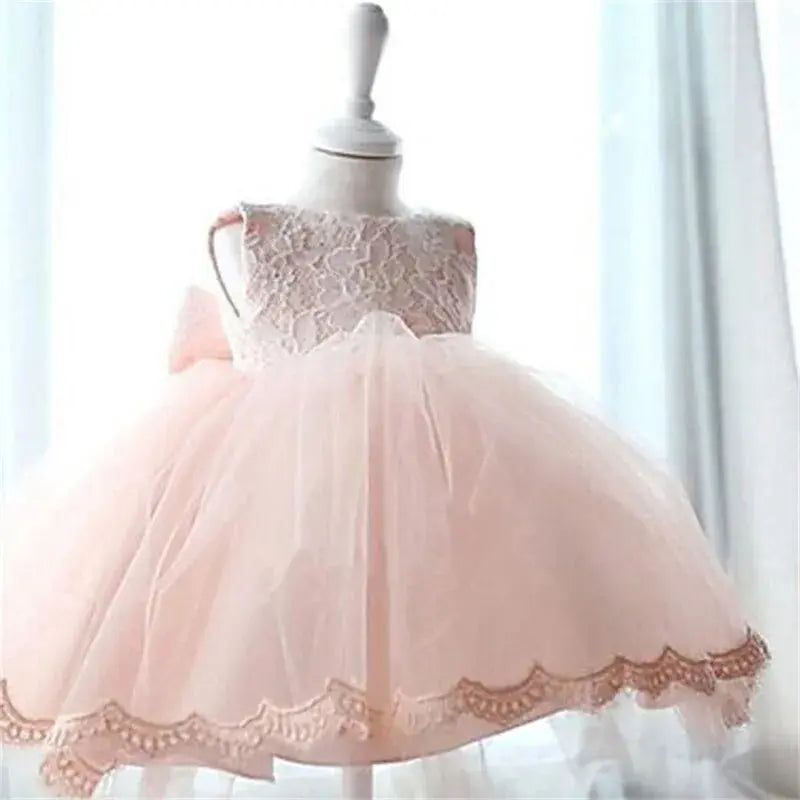 Newborn Baby Girl Christening Gown Kids Party Dress For Girl Wedding Puffy 1 Year Birthday Outfits Baptism Clothes Little Girl Baby World