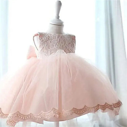 Newborn Baby Girl Christening Gown Kids Party Dress For Girl Wedding Puffy 1 Year Birthday Outfits Baptism Clothes Little Girl Baby World