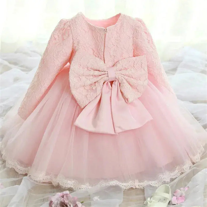 Newborn Baby Girl Christening Gown Kids Party Dress For Girl Wedding Puffy 1 Year Birthday Outfits Baptism Clothes Little Girl Baby World