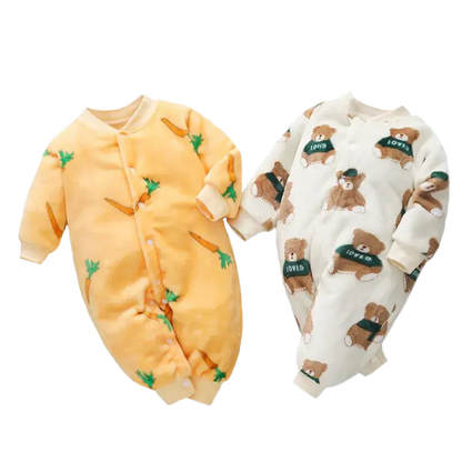 Newborn Baby Spring Winter Clothes Infant Jacket for Girls Jumpsuit for Boys Soft Flannel Bebe Romper Baby Clothes 0-18 Month Baby World