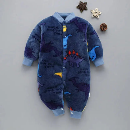 Newborn Baby Spring Winter Clothes Infant Jacket for Girls Jumpsuit for Boys Soft Flannel Bebe Romper Baby Clothes 0-18 Month Baby World