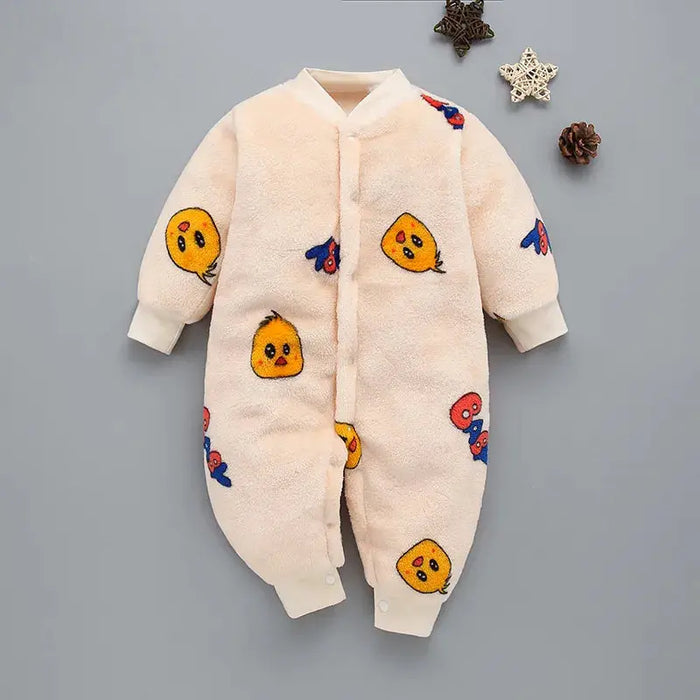 Newborn Baby Spring Winter Clothes Infant Jacket for Girls Jumpsuit for Boys Soft Flannel Bebe Romper Baby Clothes 0-18 Month Baby World