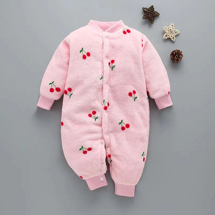 Newborn Baby Spring Winter Clothes Infant Jacket for Girls Jumpsuit for Boys Soft Flannel Bebe Romper Baby Clothes 0-18 Month Baby World