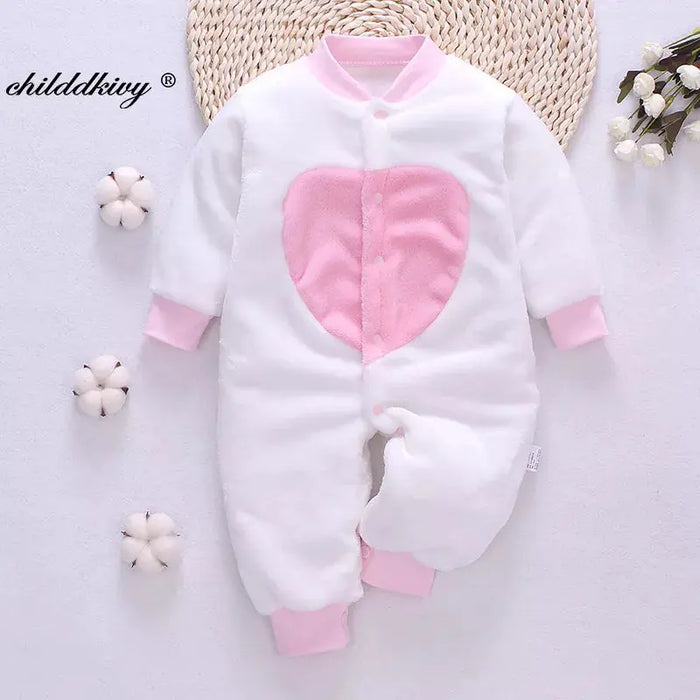 Newborn Baby Spring Winter Clothes Infant Jacket for Girls Jumpsuit for Boys Soft Flannel Bebe Romper Baby Clothes 0-18 Month Baby World