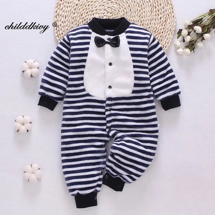 Newborn Baby Spring Winter Clothes Infant Jacket for Girls Jumpsuit for Boys Soft Flannel Bebe Romper Baby Clothes 0-18 Month Baby World