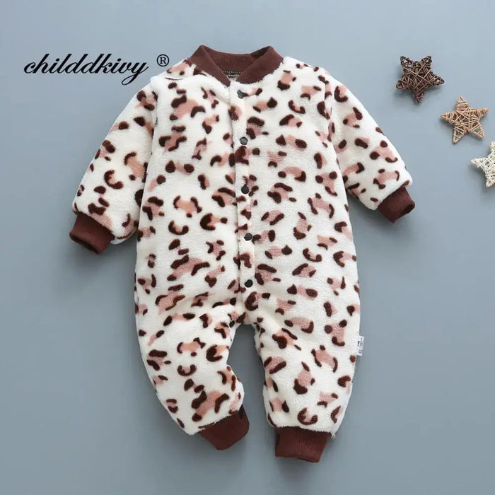 Newborn Baby Spring Winter Clothes Infant Jacket for Girls Jumpsuit for Boys Soft Flannel Bebe Romper Baby Clothes 0-18 Month Baby World