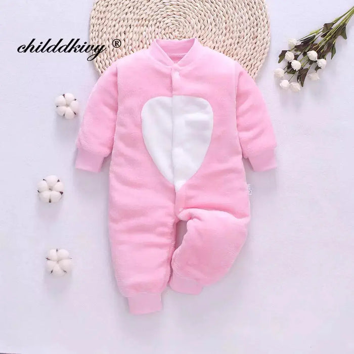 Newborn Baby Spring Winter Clothes Infant Jacket for Girls Jumpsuit for Boys Soft Flannel Bebe Romper Baby Clothes 0-18 Month Baby World