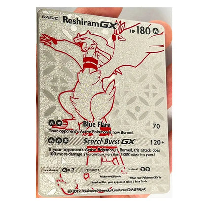 Pokemon 27 Styles New GX MEGA Gold Metal Card Super Game Collection Anime Cards Toys for Children Gift - Baby World