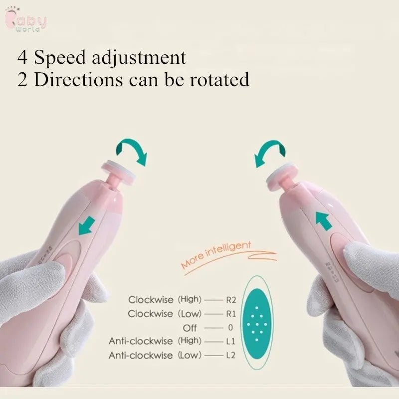 Anti-scratch Multifunctional Baby Electric Nail Clipper/Polisher Baby World