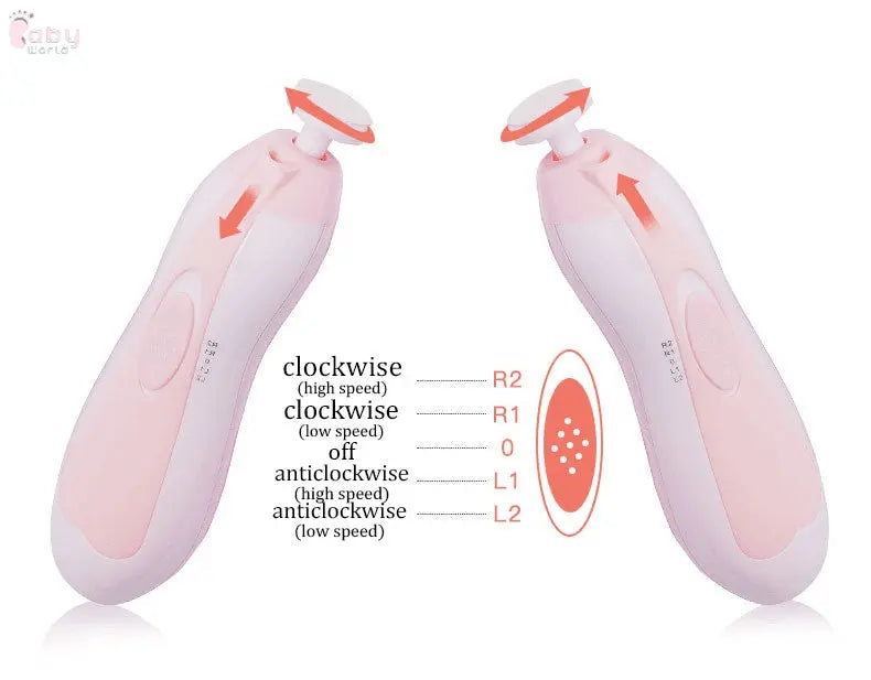 Anti-scratch Multifunctional Baby Electric Nail Clipper/Polisher Baby World