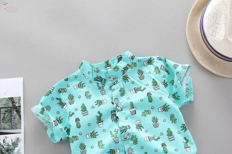 Printed boy shirt cactus top Baby World