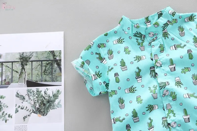 Printed boy shirt cactus top Baby World