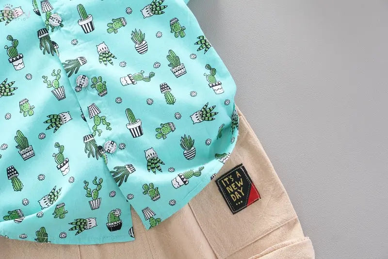 Printed boy shirt cactus top Baby World
