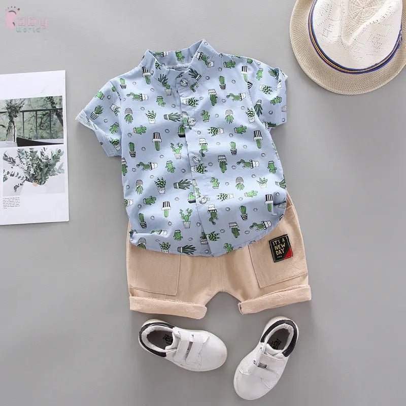 Printed boy shirt cactus top Baby World
