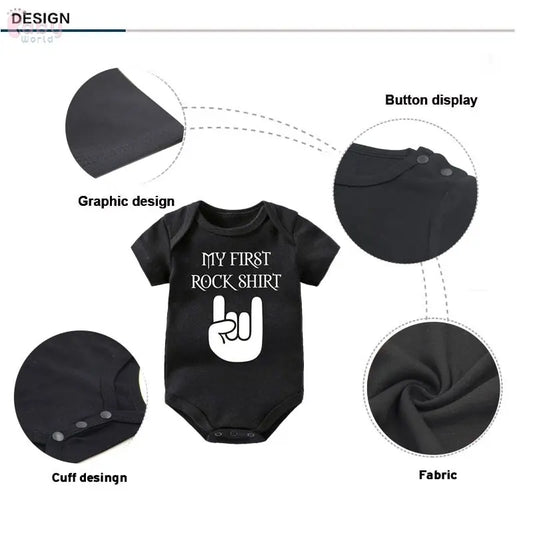 My First Rock Shirt/Romper Baby World