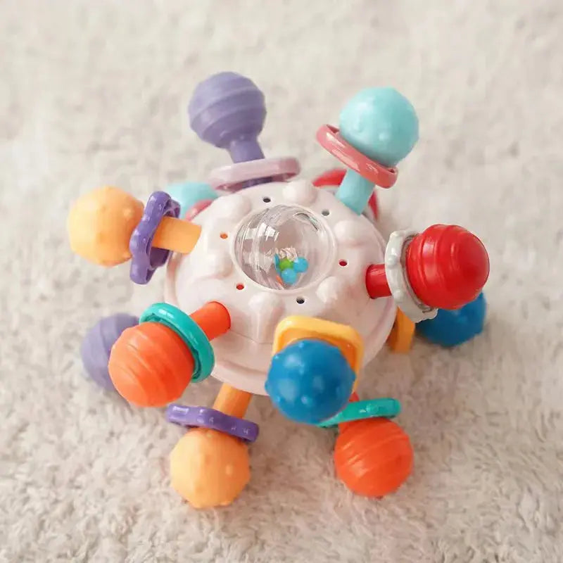 Rotating Rattle Ball Grasping Activity Baby Development Toy - Baby World