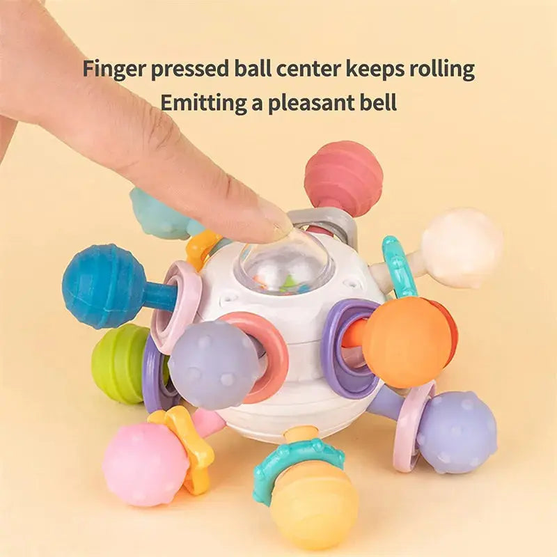 Rotating Rattle Ball Grasping Activity Baby Development Toy - Baby World