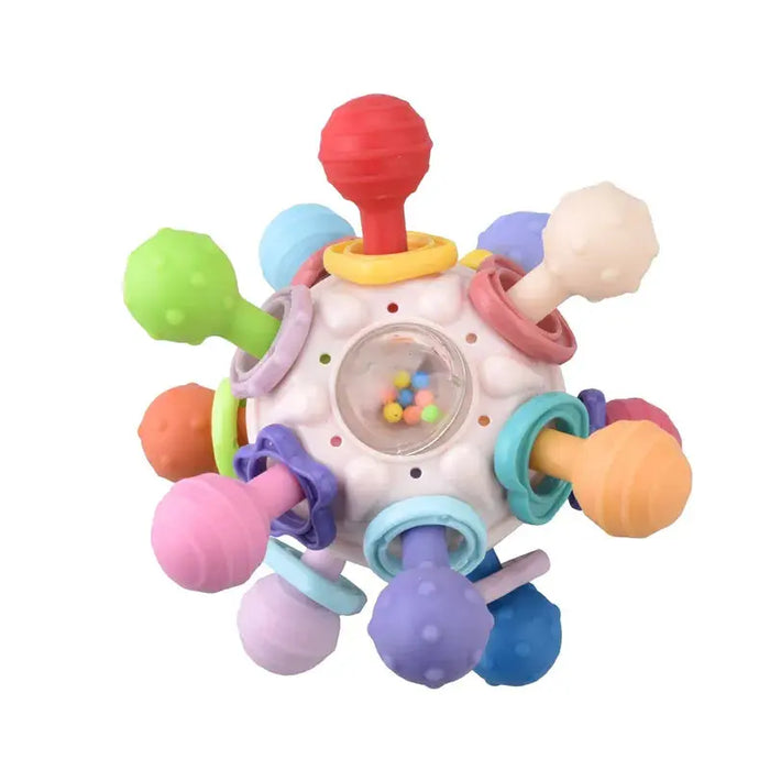 Rotating Rattle Ball Grasping Activity Baby Development Toy - Baby World