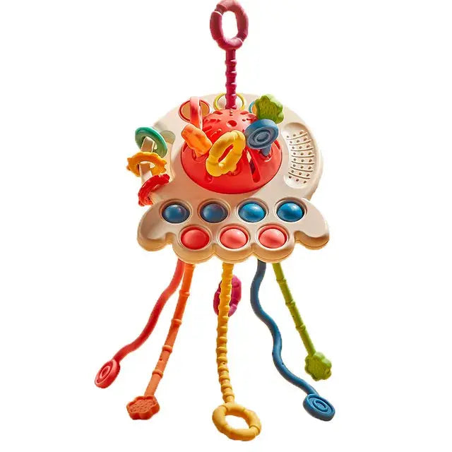 Rotating Rattle Ball Grasping Activity Baby Development Toy - Baby World