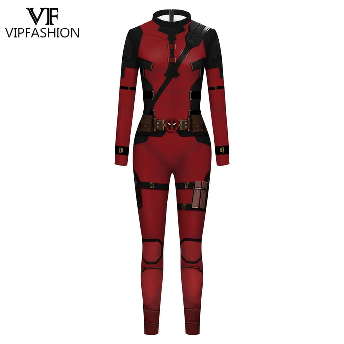 VIP FASHION Wolverine Deadpool Costume Family Matching Suit Adult Kid Zentai Bodysuit Halloween Jumpsuit Movie Fancy Party Wear