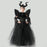 Disney Girls Cosplay Halloween Maleficent Dark Black Tutu Dress Kids Evil Queen Black Mesh Princess With Wings Shawl Costume 12T