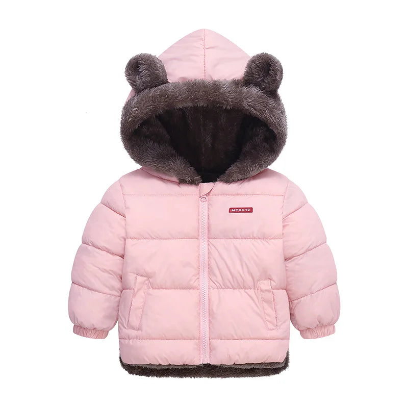 Kids Thick Warm Winter Coat — Fleece Hooded Jacket 2-6Y | BabyWorld