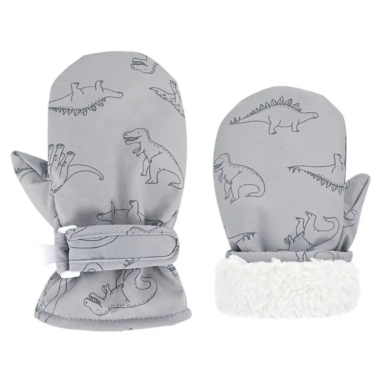 Kids Winter Ski Gloves — Cartoon Windproof, Non-Slip, Insulated Mittens for Boys & Girls | BabyWorld