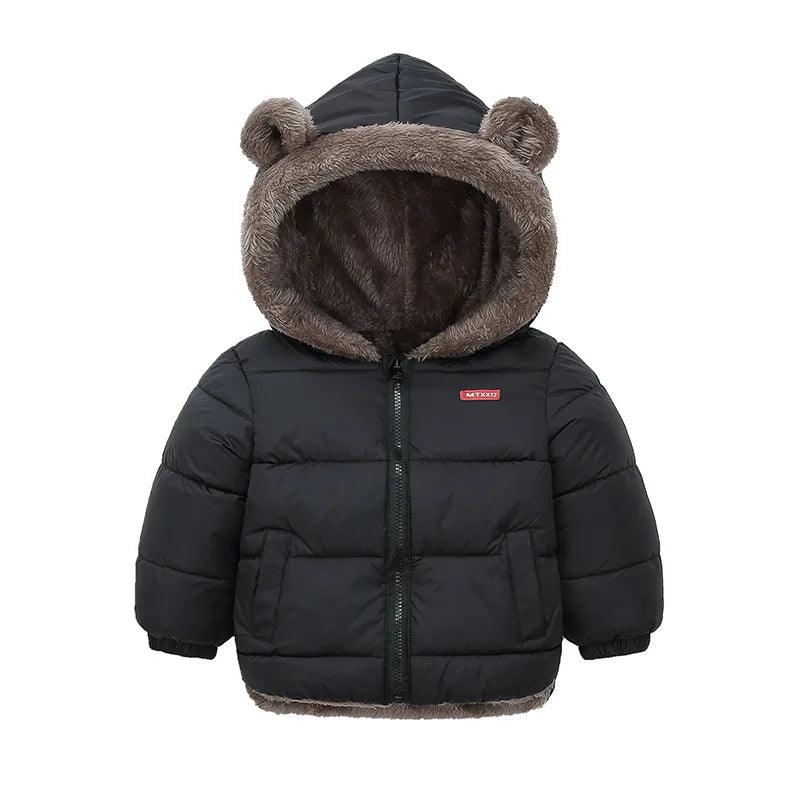 Kids Thick Warm Winter Coat — Fleece Hooded Jacket 2-6Y | BabyWorld