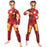 Kids Iron Man Muscle Costume Superhero Iron Man Cosplay Costume Jumpsuit Mask Gloves Halloween Birthday Bodysuit for Boy Gifts