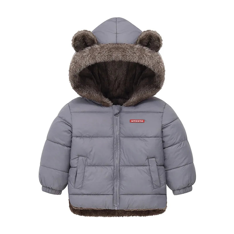 Kids Thick Warm Winter Coat — Fleece Hooded Jacket 2-6Y | BabyWorld